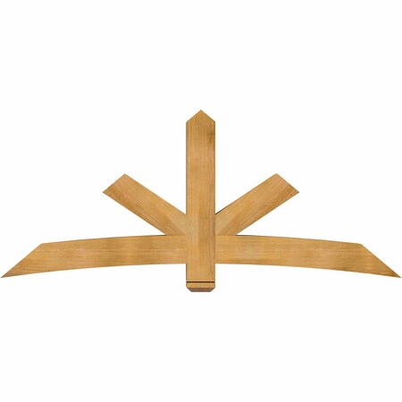 Ekena Millwork Alberta Rough Sawn Timber Gable Bracket, Western Red Cedar, 84"W x 35"H x 6"D x 6"F, 10/12 Pitch GBW084X35X0606ALB00RWR